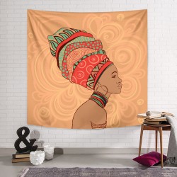 Afro American Girl Duvar Örtüsü Afro American Girl Duvar Örtüsü