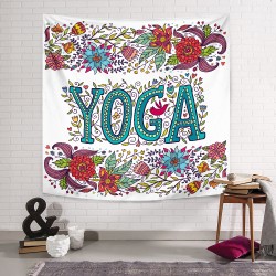 Bitkisel Yoga Duvar Örtüsü Bitkisel Yoga Duvar Örtüsü