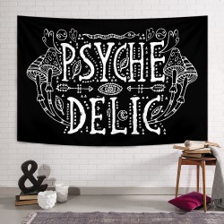 Black Psychedelic Duvar Örtüsü Black Psychedelic Duvar Örtüsü