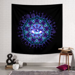 Blue Mandala Eyes Duvar Örtüsü Blue Mandala Eyes Duvar Örtüsü