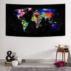 Detaylı Büyük Dünya Haritası Duvar Örtüsü Detaylı Büyük Dünya Haritası Duvar Örtüsü