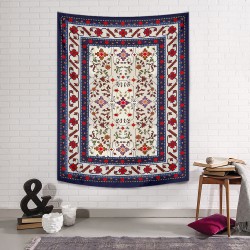 Etnik Halı Desen Duvar Örtüsü