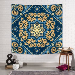 Etnik Tribal Mandala Duvar Örtüsü
