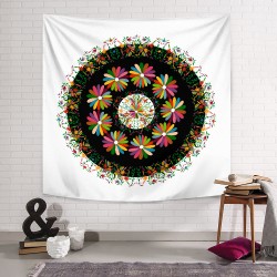 Flower Circular Duvar Örtüsü Flower Circular Duvar Örtüsü