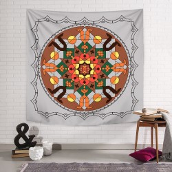 Geometrik Kubbe Desen Duvar Örtüsü