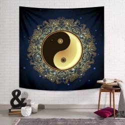 Gold Mandala Yin Yang Duvar Örtüsü Gold Mandala Yin Yang Duvar Örtüsü