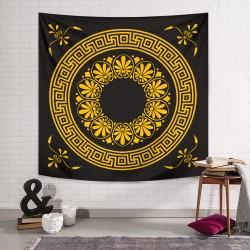 Gold Yellow Mandala Duvar Örtüsü Gold Yellow Mandala Duvar Örtüsü