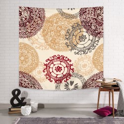 Hand Drawn Ethnic Duvar Örtüsü