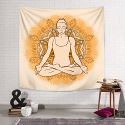 Krem Yoga Duvar Örtüsü Krem Yoga Duvar Örtüsü