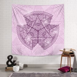 Mor Geometrik Çizgiler Duvar Örtüsü Mor Geometrik Çizgiler Duvar Örtüsü