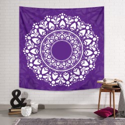 Mor Mandala Duvar Örtüsü Mor Mandala Duvar Örtüsü