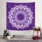 Mor Mandala Duvar Örtüsü