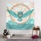 Owl Sea Blue Duvar Örtüsü