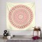 Pudra Çiçekli Mandala Duvar Örtüsü