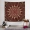 Red Ornament Mandala Duvar Örtüsü