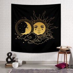 Sun Moon Sky Gold Duvar Örtüsü Sun Moon Sky Gold Duvar Örtüsü