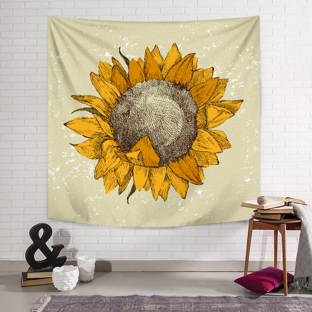 Sunflower Flower Duvar Örtüsü