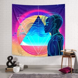 Synthwave Girl Duvar Örtüsü Synthwave Girl Duvar Örtüsü