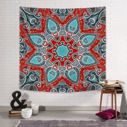 Tribal Etnik Kırmızı Mandala Duvar Örtüsü Tribal Etnik Kırmızı Mandala Duvar Örtüsü