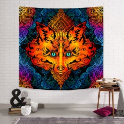 Wolf Mandala Duvar Örtüsü Wolf Mandala Duvar Örtüsü