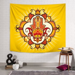 Yellow Hamsa Duvar Örtüsü Yellow Hamsa Duvar Örtüsü