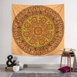 Yellow Ornament Mandala Duvar Örtüsü Yellow Ornament Mandala Duvar Örtüsü