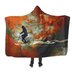 Pastel Bisiklet Kapşonlu Battaniye