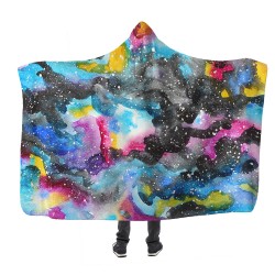 Renk Bulutu Kapşonlu Battaniye