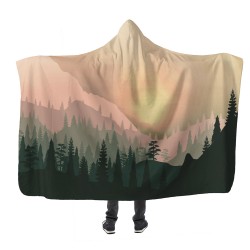 Vintage Mountain Kapşonlu Battaniye