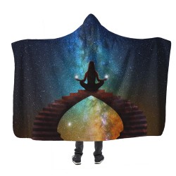 Birleşen Merdivenler ve Meditasyon Kapşonlu Battaniye Birleşen Merdivenler ve Meditasyon Kapşonlu Battaniye