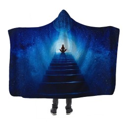 Meditasyon Merdiven Yol Kapşonlu Battaniye Meditasyon Merdiven Yol Kapşonlu Battaniye