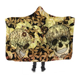 Skull Kapşonlu Battaniye