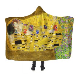 Gustav Klimt The Kiss Kapşonlu Battaniye Gustav Klimt The Kiss Kapşonlu Battaniye