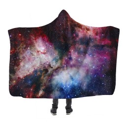 Nebula Uzay Temalı Kapşonlu Battaniye