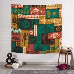 Aztek Patchwork Duvar Örtüsü  Aztek Patchwork Duvar Örtüsü