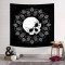 Black White Skull Duvar Örtüsü