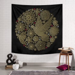 Gold Bird Duvar Örtüsü  Gold Bird Duvar Örtüsü