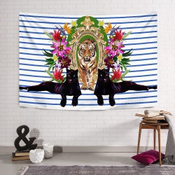 Kaplan ve Panter Duvar Örtüsü