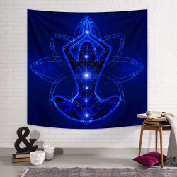 Mavi Yoga Duvar Örtüsü  Mavi Yoga Duvar Örtüsü