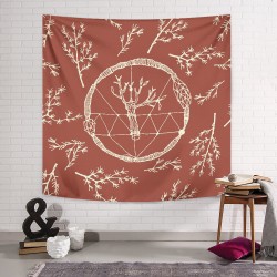 Minimal Şaman Deseni Duvar Örtüsü  Minimal Şaman Deseni Duvar Örtüsü