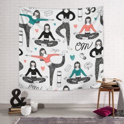 Om Yoga 2 Duvar Örtüsü  Om Yoga 2 Duvar Örtüsü