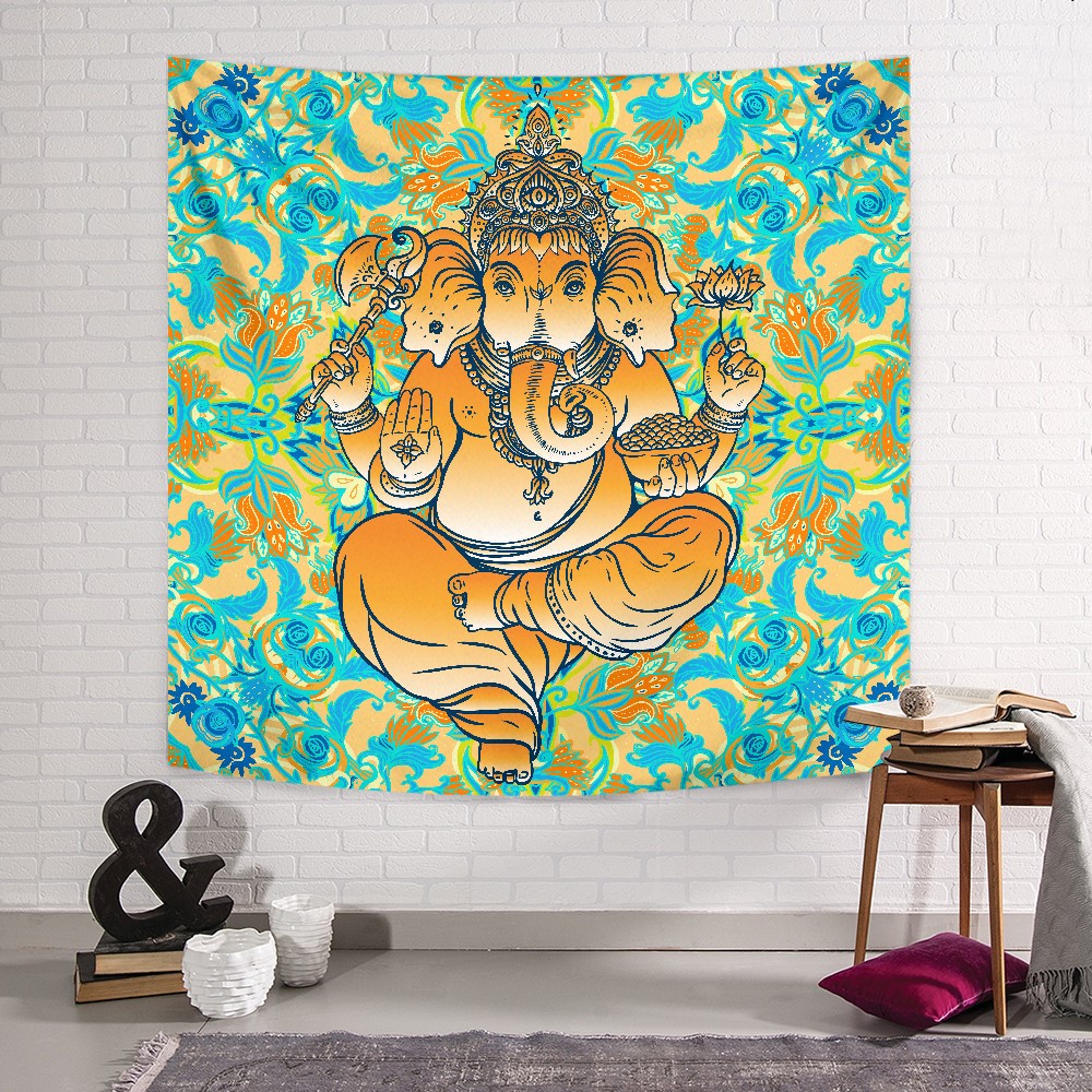 Pastel Ganesha Duvar Örtüsü  