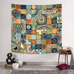 Patchwork Mandala Duvar Örtüsü  Patchwork Mandala Duvar Örtüsü