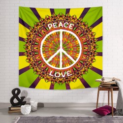 Peace Mandala Duvar Örtüsü  Peace Mandala Duvar Örtüsü