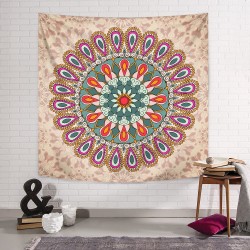 Peacock Mandala Duvar Örtüsü  Peacock Mandala Duvar Örtüsü