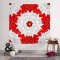 Red White Mandala 2 Duvar Örtüsü 