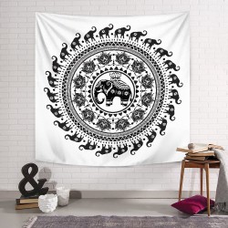 Siyah Beyaz Fil Duvar Örtüsü  Siyah Beyaz Fil Duvar Örtüsü