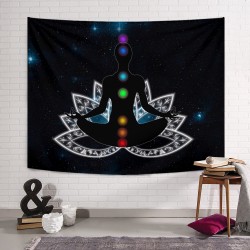 Siyah Yoga Duvar Örtüsü Siyah Yoga Duvar Örtüsü