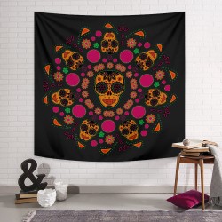 Skull Mandala Duvar Örtüsü  Skull Mandala Duvar Örtüsü