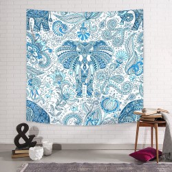 Turkuaz Dekoratif Fil Duvar Örtüsü  Turkuaz Dekoratif Fil Duvar Örtüsü